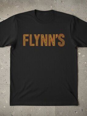 Flynn’s Retro Graphic T-Shirt | Vintage Arcade Style Tee | Minimalist Text Shirt